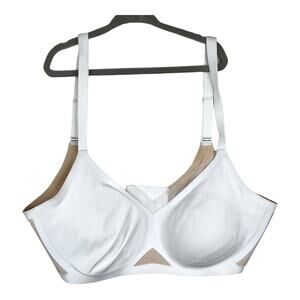 Honeylove Crossover White & Beige Adjustable Straps Multi-wear Bra Size Large